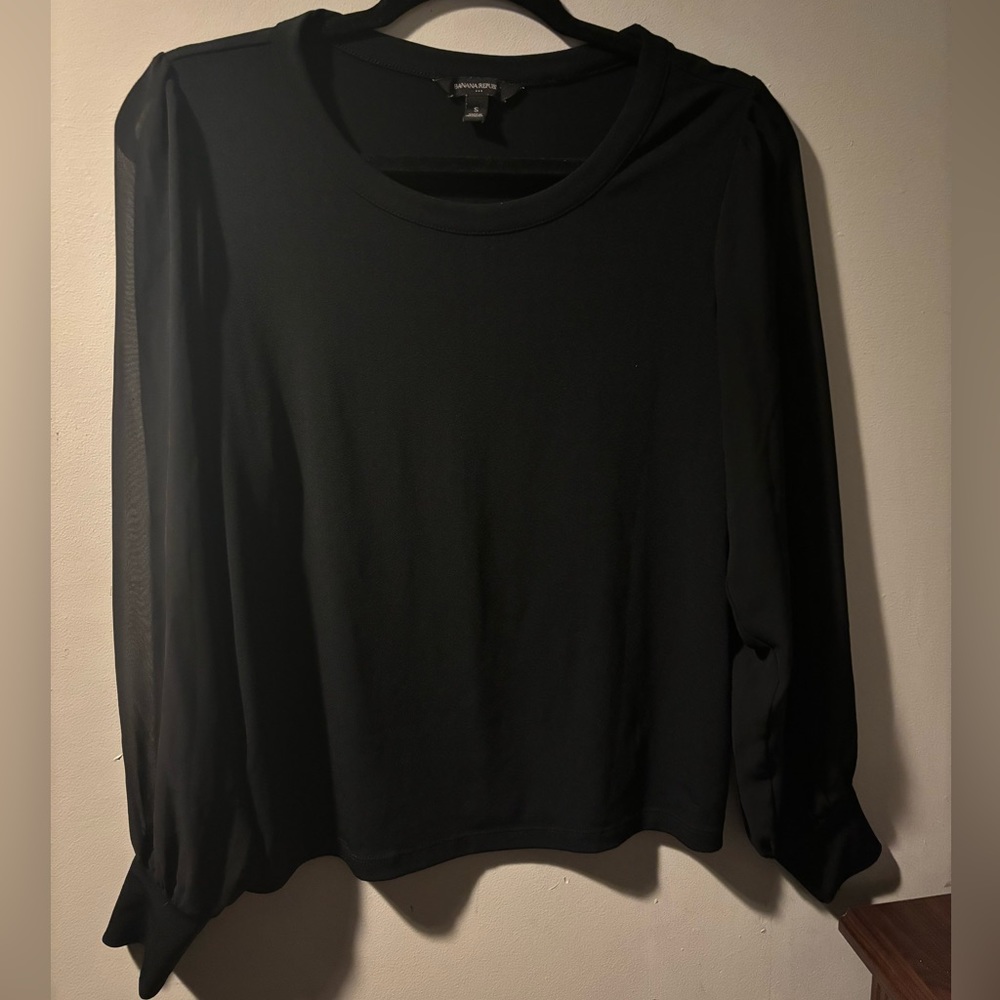 Banana Republic Sheer Sleeve Blouse